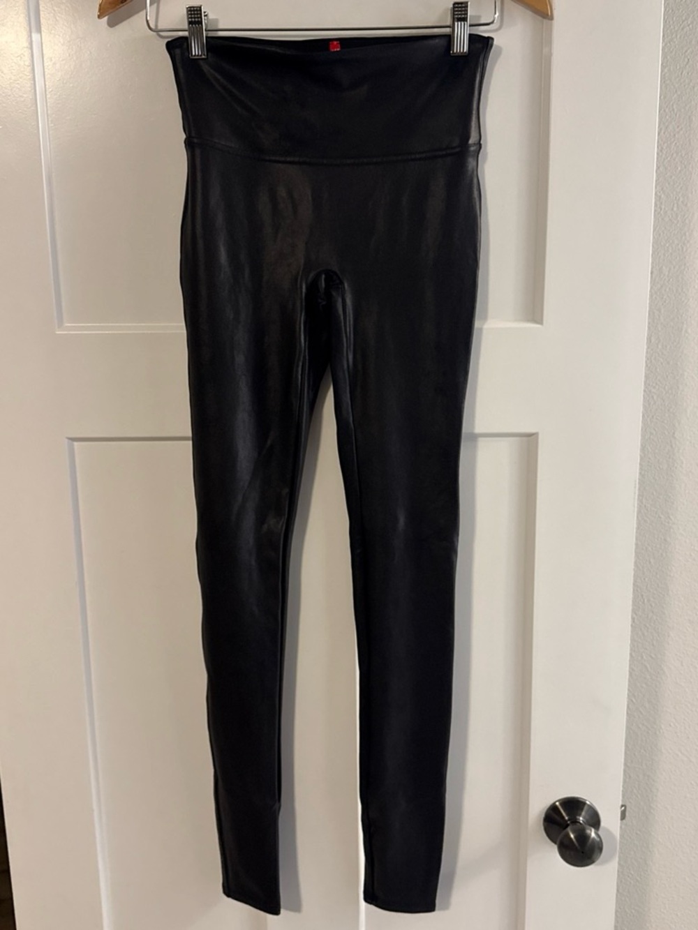 Spanx women’s High-Waist Faux Leather Leggings - Black